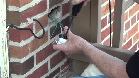 installing an outdoor electrical box|installing an exterior outlet box.